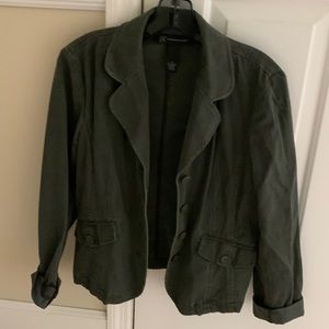 Inc green size Medium jean jacket